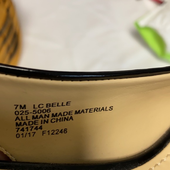 Black Patent Leather Heels Shoes Slingback Size 7 - Picture 5 of 6